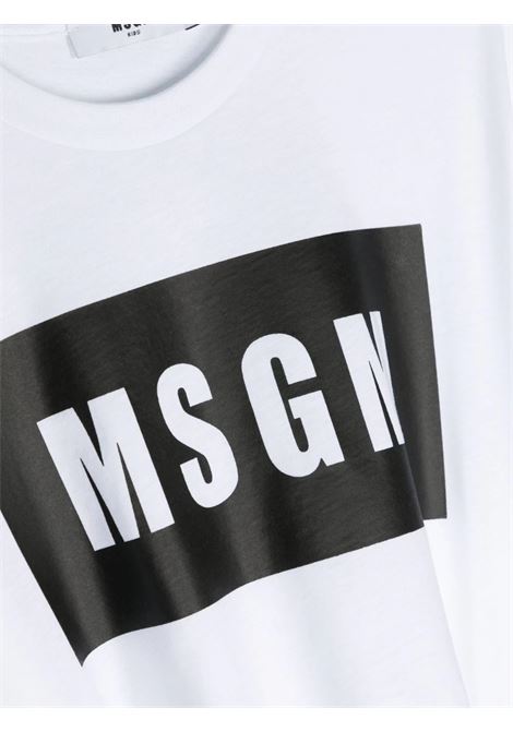 Box Logo T-Shirt In White - MSGM KIDS - Russocapri